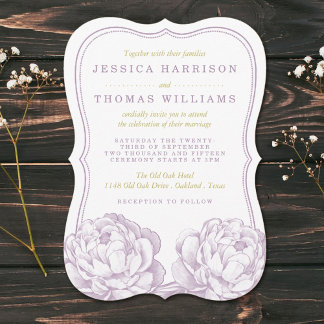 Het  Collectie van de Florale bruiloft van Peony Kaart