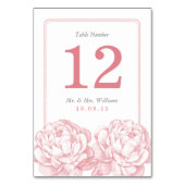 Het  Collectie van de Florale bruiloft van Peony Kaart (Achterkant)