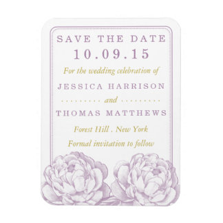 Het  Collectie van de Florale bruiloft van Peony Magneet