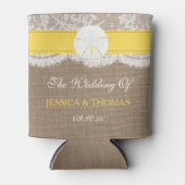 Het Collectie van de gele zanddollaire strand Blikjeskoeler (Voorkant)