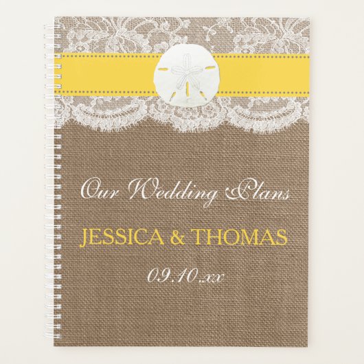 Het Collectie van de gele zanddollaire strand Planner (Voorkant)