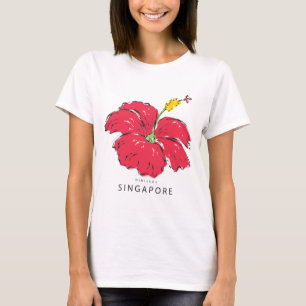 HET COLLECTIE VAN DE HIBISCUS VAN SINGAPORE T-SHIRT