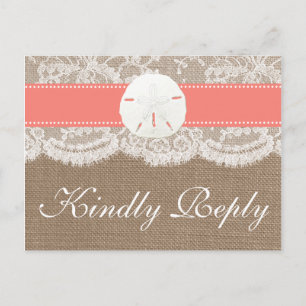 Het Collectie van de Koraalzandband RSVP Uitnodiging Briefkaart