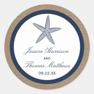 Het Collectie van de marineslankerende strandbruil Ronde Sticker