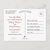 Het Collectie van de moderne Luxe bruiloft - Rode  Aankondigingskaart (Achterkant)