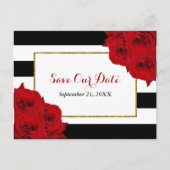 Het Collectie van de moderne Luxe bruiloft - Rode  Aankondigingskaart (Voorkant)