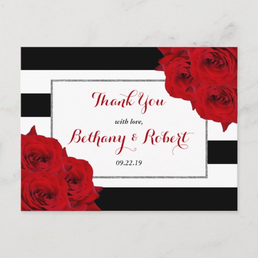 Het Collectie van de moderne Luxe bruiloft - Rode Aankondigingskaart (Voorkant)