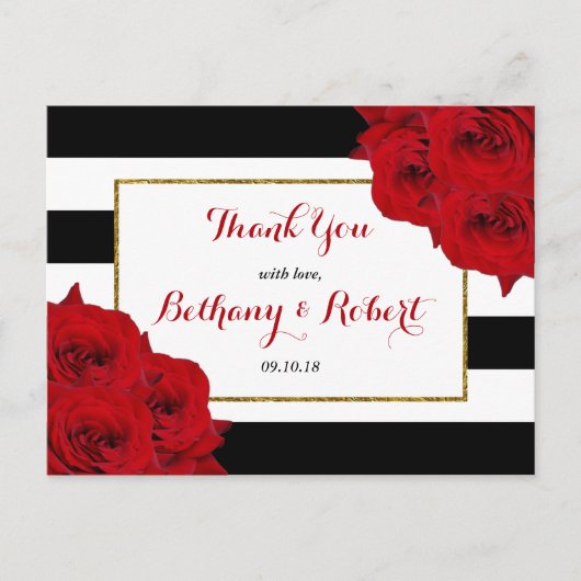 Het Collectie van de moderne Luxe bruiloft - Rode Briefkaart (Voorkant)