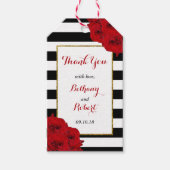 Het Collectie van de moderne Luxe bruiloft - Rode  Cadeaulabel (Voorkant)