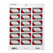 Het Collectie van de moderne Luxe bruiloft - Rode  Etiket (Full Sheet)