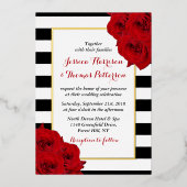Het Collectie van de moderne Luxe bruiloft - Rode Folie Uitnodiging (Voorkant)