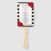 Het Collectie van de moderne Luxe bruiloft - Rode  Handwaaier (Voorkant)