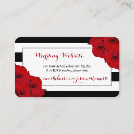 Het Collectie van de moderne Luxe bruiloft - Rode  Informatiekaartje