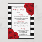 Het Collectie van de moderne Luxe bruiloft - Rode  Menu (Voorkant)