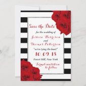 Het Collectie van de moderne Luxe bruiloft - Rode  Save The Date (Voorkant)