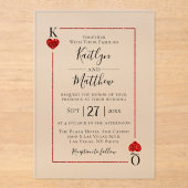 Het Collectie van de Monogram-spelkaart Acryl Uitnodigingen (Voorkant)