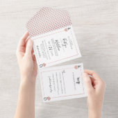 Het Collectie van de Monogram-spelkaart All In One Uitnodiging (Afscheurbaar)