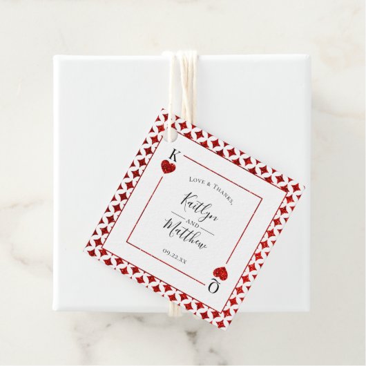 Het Collectie van de Monogram-spelkaart Bedankjes Labels (In situ)