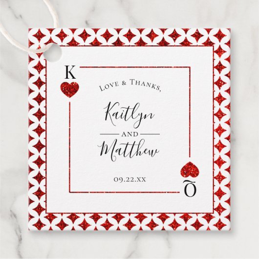 Het Collectie van de Monogram-spelkaart Bedankjes Labels (Voorkant)