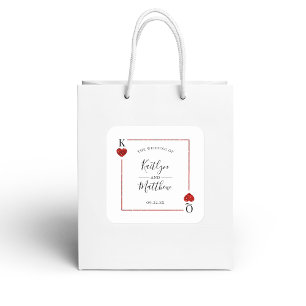 Het Collectie van de Monogram-spelkaart Vierkante Sticker