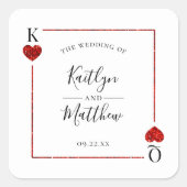 Het Collectie van de Monogram-spelkaart Vierkante Sticker (Voorkant)