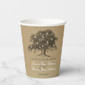 Het  Collectie van de Oak-boom Papieren Bekers (Achterkant)