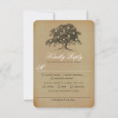 Het  Collectie van de Oak-boom RSVP Kaartje (Voorkant)