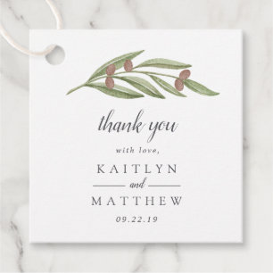 Het Collectie van de Olive Branch Wedding Bedankjes Labels