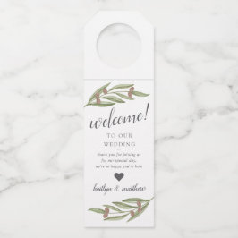 Het Collectie van de Olive Branch Wedding Flessenhanger