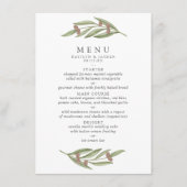 Het Collectie van de Olive Branch Wedding Menu (Voorkant)