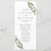 Het Collectie van de Olive Branch Wedding Programma (Voorkant)