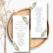 Het Collectie van de Olive Branch Wedding Programma