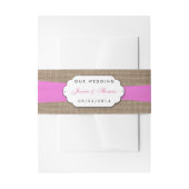 Het Collectie van de rotsroze bruinbruidjes Uitnodigingen Wikkel (Voorkant Voorbeeld)