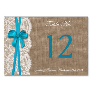 Het Collectie van de Rustic Blue Bow Wedding Kaart