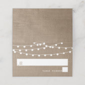 Het Collectie van de Rustic Burlap Lights Wedding (Buitenkant ongevouwen)