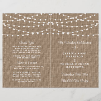 Het Collectie van de Rustic Burlap Lights Wedding