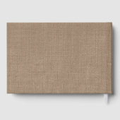 Het Collectie van de Rustic Burlap Lights Wedding Gastenboek (Achterkant)