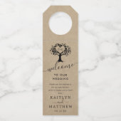 Het Collectie van de Rustic Heart BWedding Flessenhanger (Voorkant)