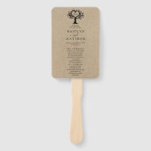 Het Collectie van de Rustic Heart BWedding Handwaaier (Voorkant)