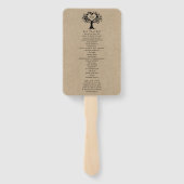 Het Collectie van de Rustic Heart BWedding Handwaaier (Achterkant)