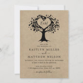 Het Collectie van de Rustic Heart BWedding Kaart (Voorkant)