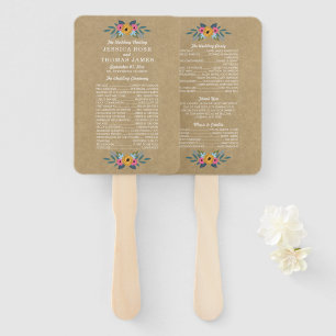 Het Collectie van de Rustic Kraft Floral Wreath We Handwaaier