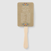 Het Collectie van de Rustic Kraft Floral Wreath We Handwaaier (Voorkant)