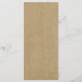 Het Collectie van de Rustic Kraft Floral Wreath We Menu (Achterkant)