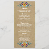 Het Collectie van de Rustic Kraft Floral Wreath We Menu (Voorkant)