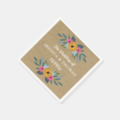 Het Collectie van de Rustic Kraft Floral Wreath We Servetten (Hoek)