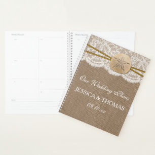 Het Collectie van de Rustic Sand Dollar Beach Wedd Planner