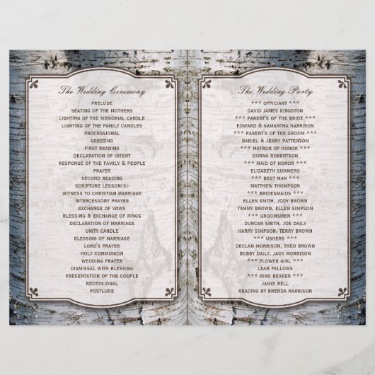 Het Collectie van de Rustic Silver Birch Tree Wedd (Achterkant)