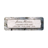 Het Collectie van de Rustic Silver Birch Tree Wedd Etiket (Voorkant)