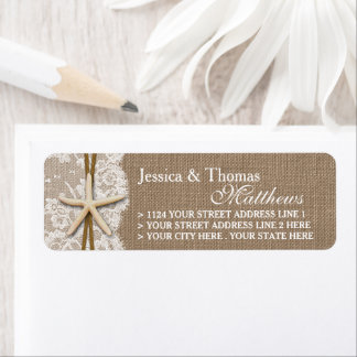 Het Collectie van de Rustic Starfish Beach Wedding Etiket